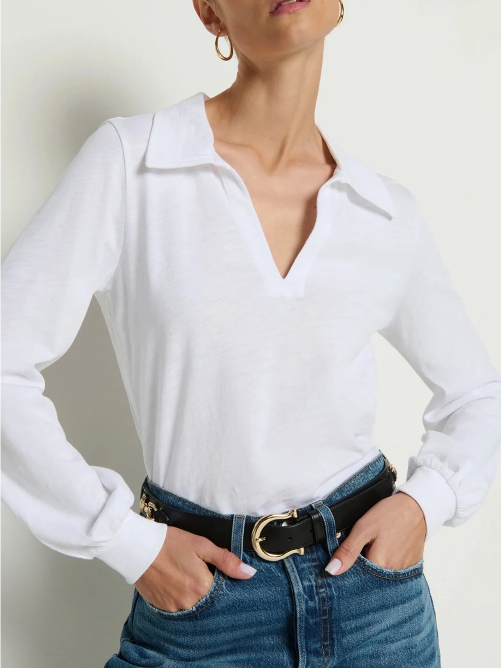 NWT White Nation Los Angeles Cotton Kimberly Polo Shirt MSRP $135